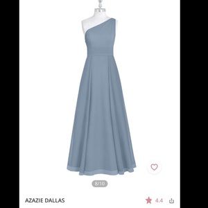 Azazie Dallas One Shoulder Dress Dusty Blue